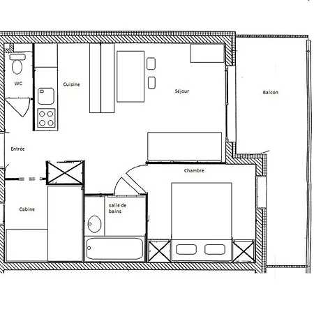Appartement Avec Accès Piscine Et Parking Inclus, Plagne Aime 2000 - Fr-1-455-222 La Plagne